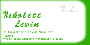 nikolett lewin business card